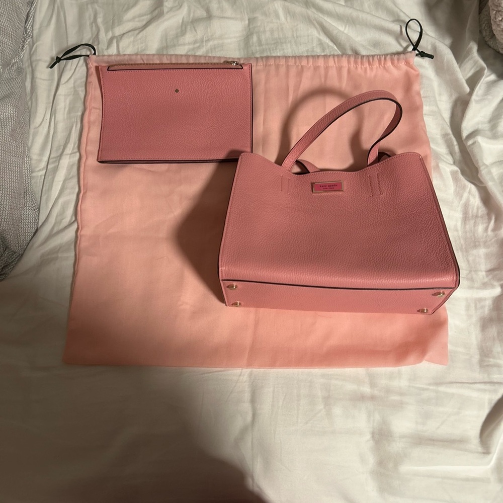 Pink kate spade purse and wallet